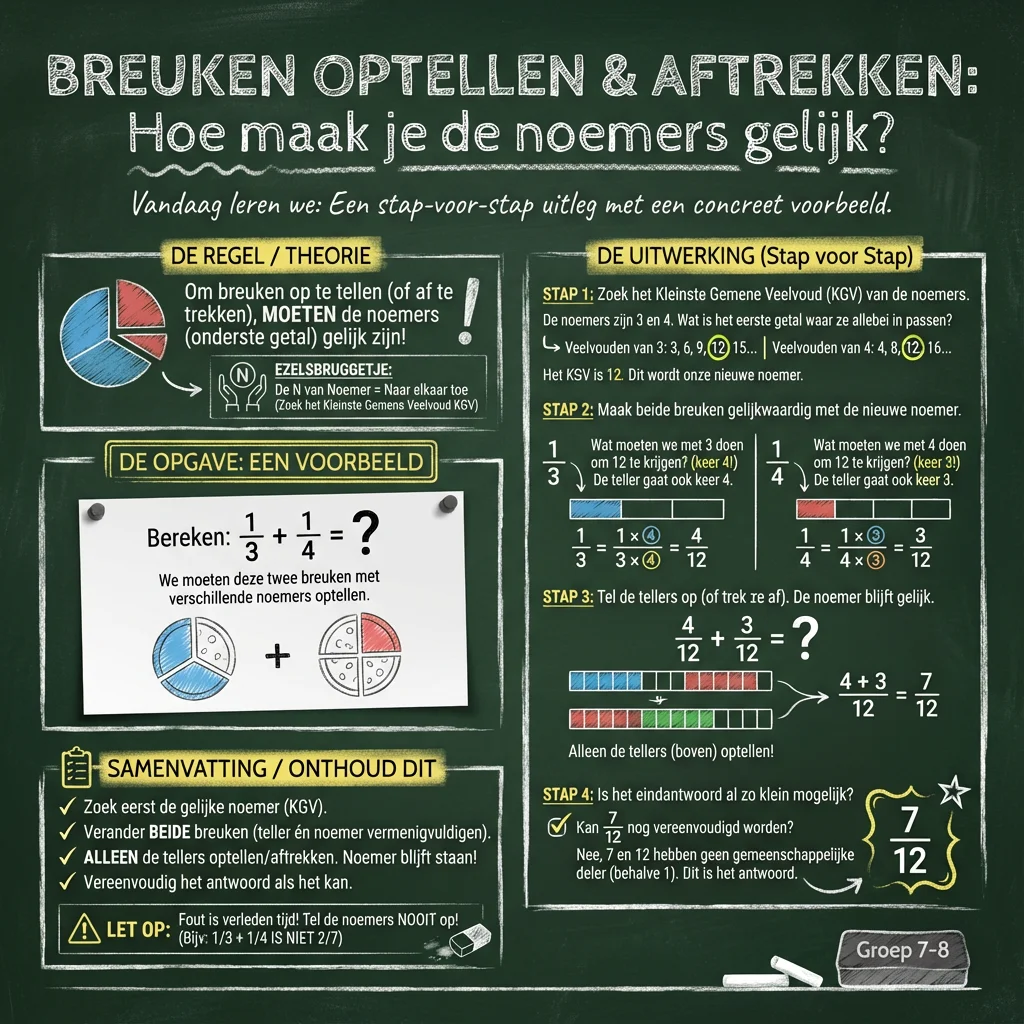 Breuken optellen en aftrekken