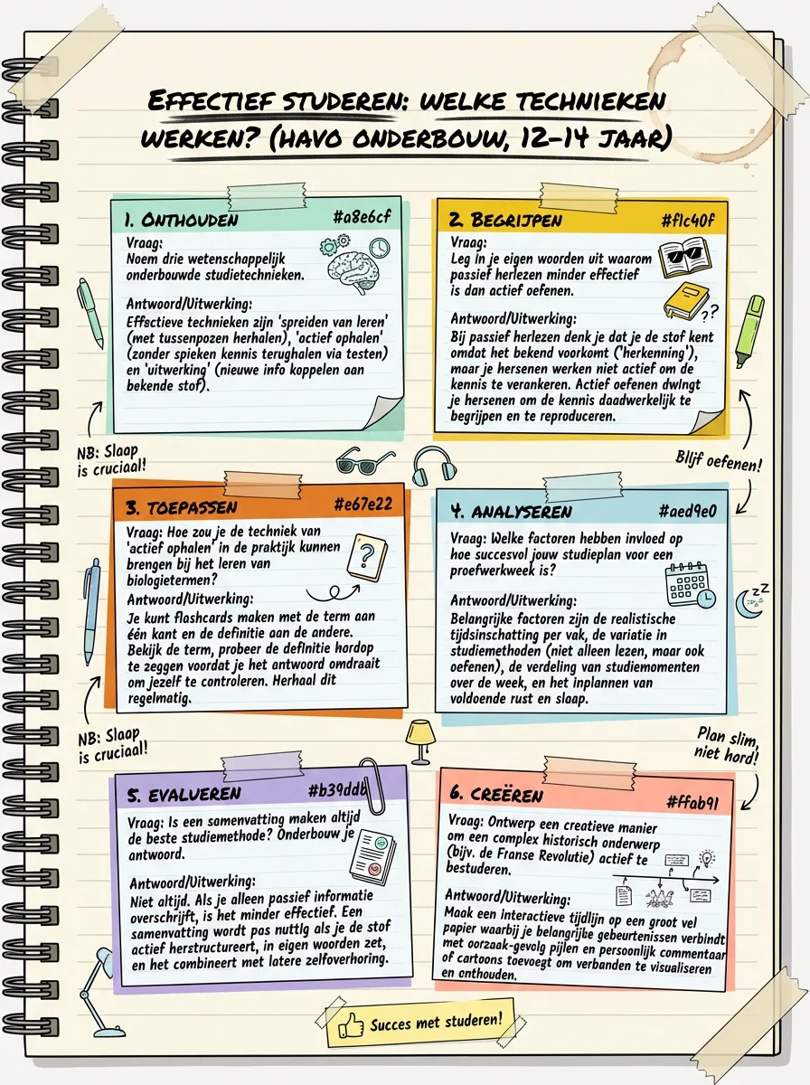 Studietips voor toetsen