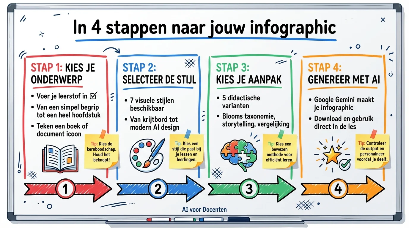In 4 stappen naar jouw infographic
